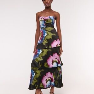 A&F Giselle Strapless Tiered Maxi Dress